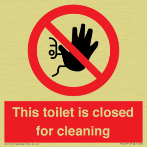 This toilet is closed for cleaning